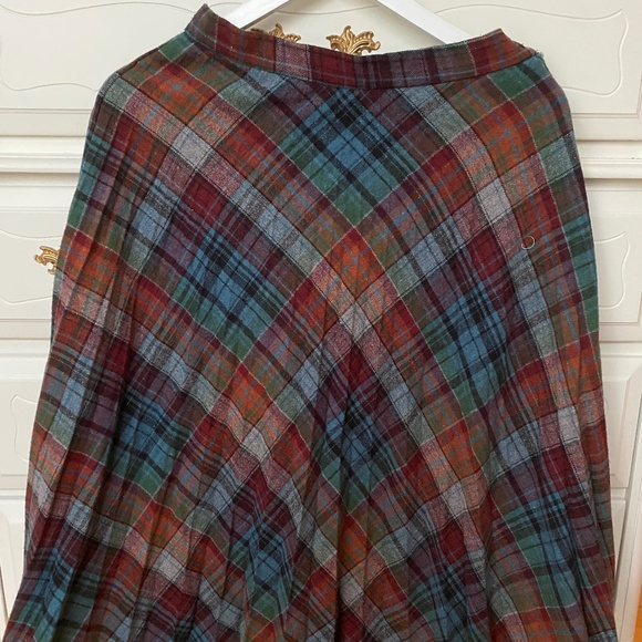 Sz S Vintage 70s Pleated Plaid Skirt - Picture 4 of 14